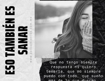 eso tambi�n es sanar